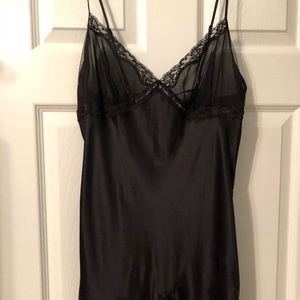 Victoria’s Secret black silk chemise